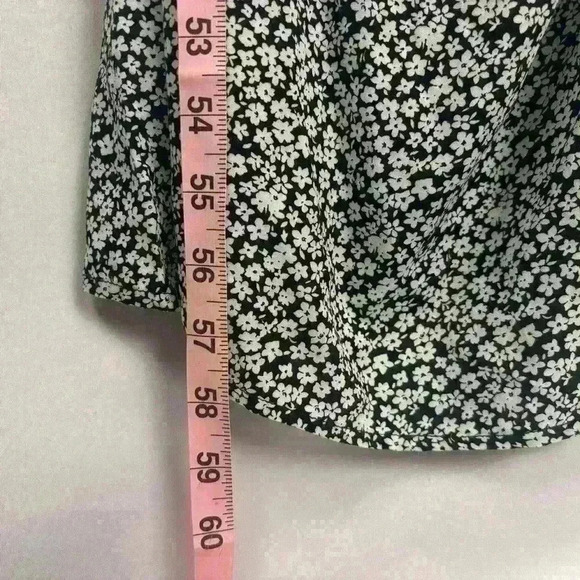 NWT Boutique Black and White Floral Midi Dress whimsigoth - Picture 15 of 16